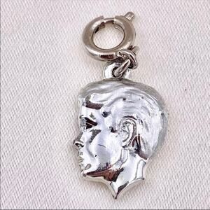 Vintage Young Boy Male Child Silver Tone Charm